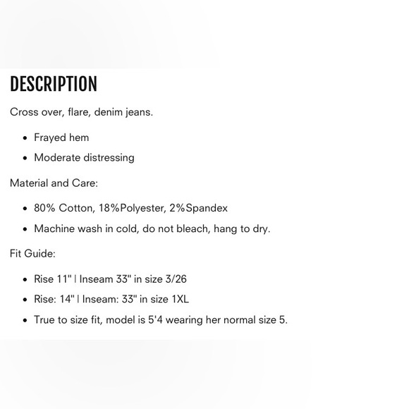 Risen Jeans Criss-Cross Distressed Flare Size 13/31 - Picture 3 of 8